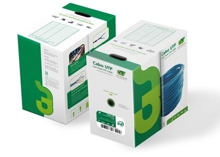 Cabo De Rede Utp Gts Network Cat 6 Interno Azul Cx C/ 305 Mt